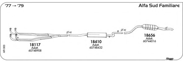 SIGAM AR003 Exhaust System
